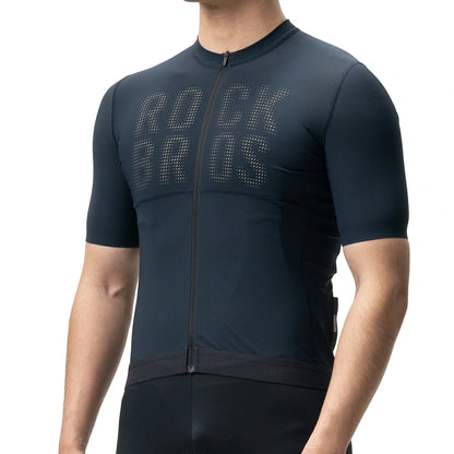 Radtrikot Kurzarm Herren, Atmungsaktives schnelltrocknendes Rennrad Trikot