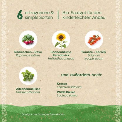 Organic seed set "Children's Garden"
