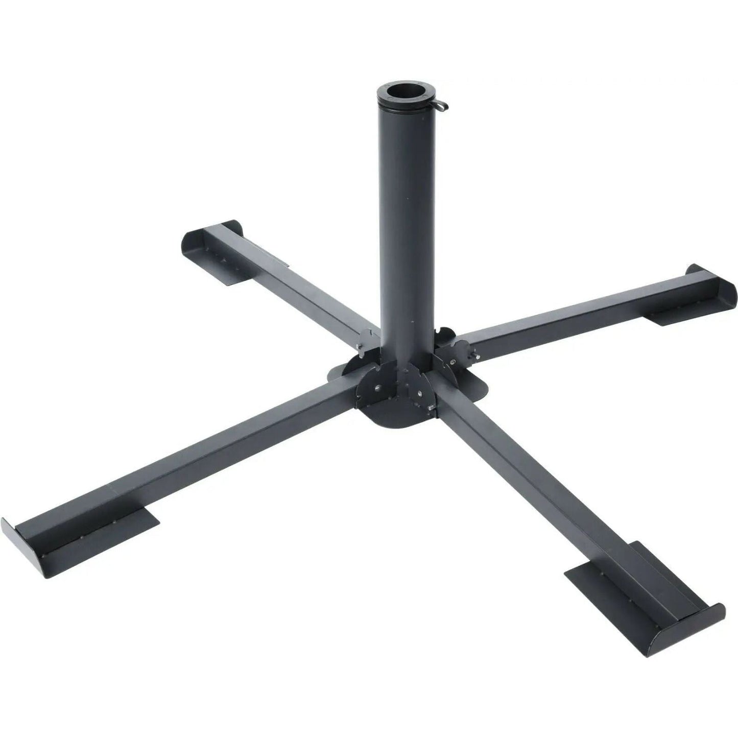 Schirmständer Plattenständer Sonnenschirm Metall grau Ständer für 40x40 Platten