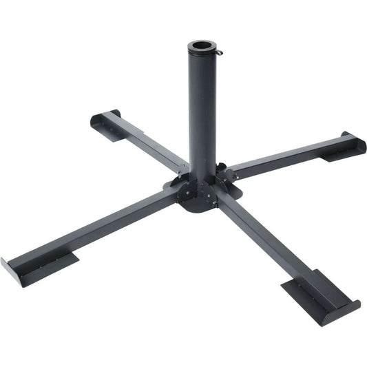 Schirmständer Plattenständer Sonnenschirm Metall grau Ständer für 40x40 Platten