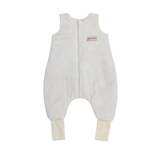 Muslin sleeping bag with feet - grows with your child, breathable &amp; safe