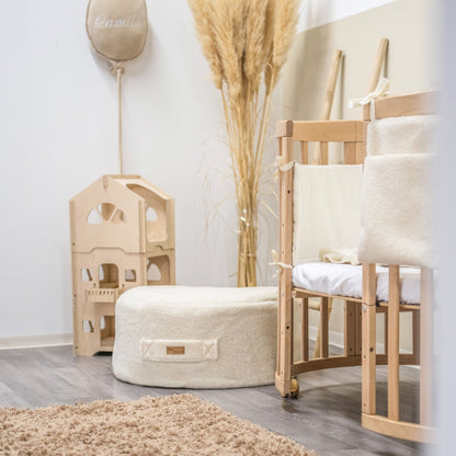 Sitzsack Boucle Teddy mit Stauraum | Hide and Seat by Kisu