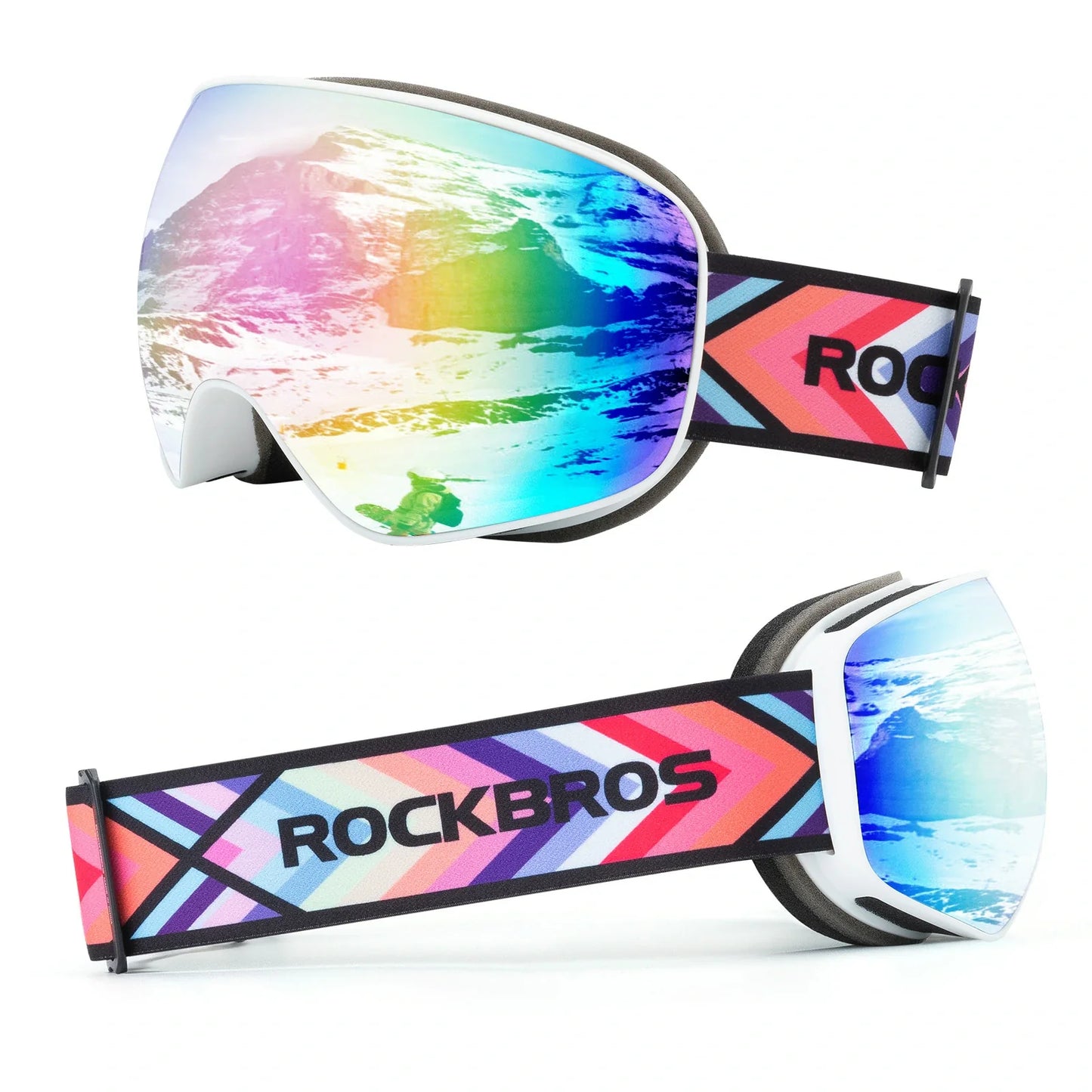 Skibrille Snowboard Brille für Brillenträger UV-Schutz Goggle Helmkompatible Anti-Fog Brille Sportbrille für Skifahren Erwachsener Kind Windschutz