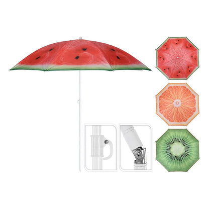 Sonnenschirm Ø 150 cm Strandschirm knickbar Schirm Balkonschirm Gartenschirm Melone