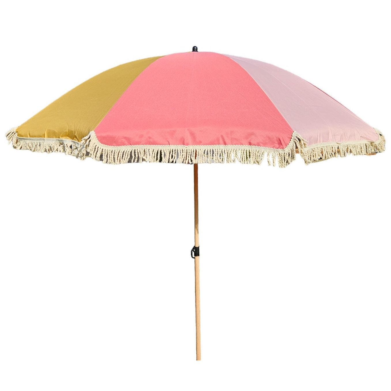 Sonnenschirm Strandschirm Schirm UV Schutz Fransen ROSA GELB knickbar Ø 170 cm