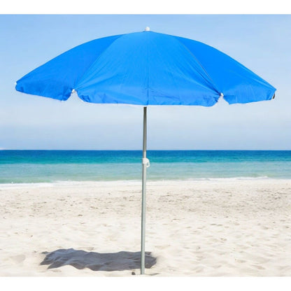 Sonnenschirm Strandschirm Strand Reise Stabil UV Schutz UPF 50+ blau 170 cm