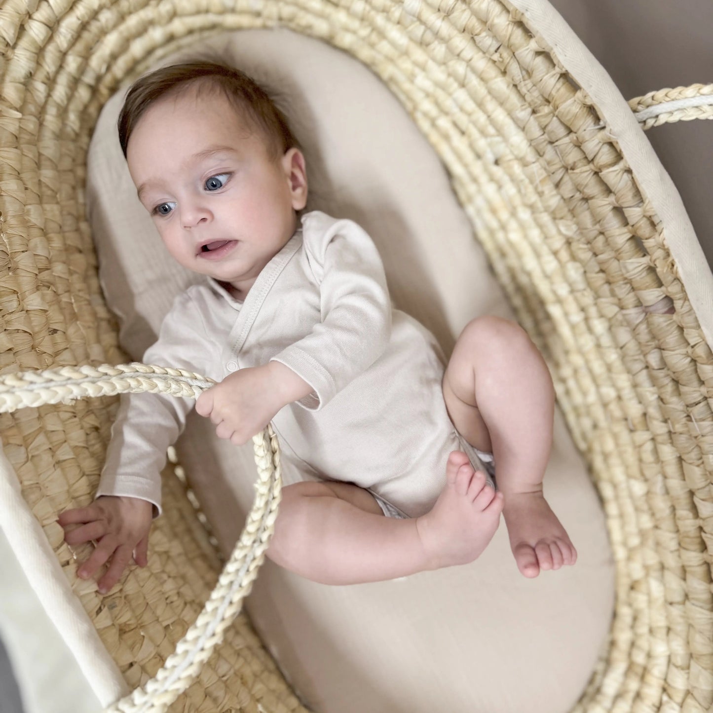 Spannbettlaken aus Leinen für Wiegen, Babywanne, Moseskorb & Beistellbett