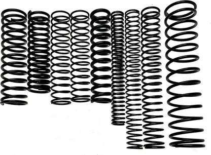 Grosses Druckfeder Sortiment Spiralfedern Stahlfeder Metallfeder SCHWARZ 29-tlg.