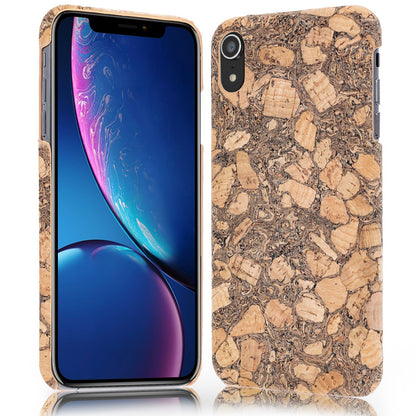 NALIA Kork Hülle kompatibel mit iPhone XR, Handyhülle Natur-Holz Look Handy-Tasche Cover Case, Dünn Ultra-Slim Hardcase Schutzhülle Etui, Backcover Bumper Handy-Tasche