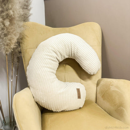 Stillkissen U-Form Cord mit abnehmbarem Bezug - ergonomisches Mondstillkissen