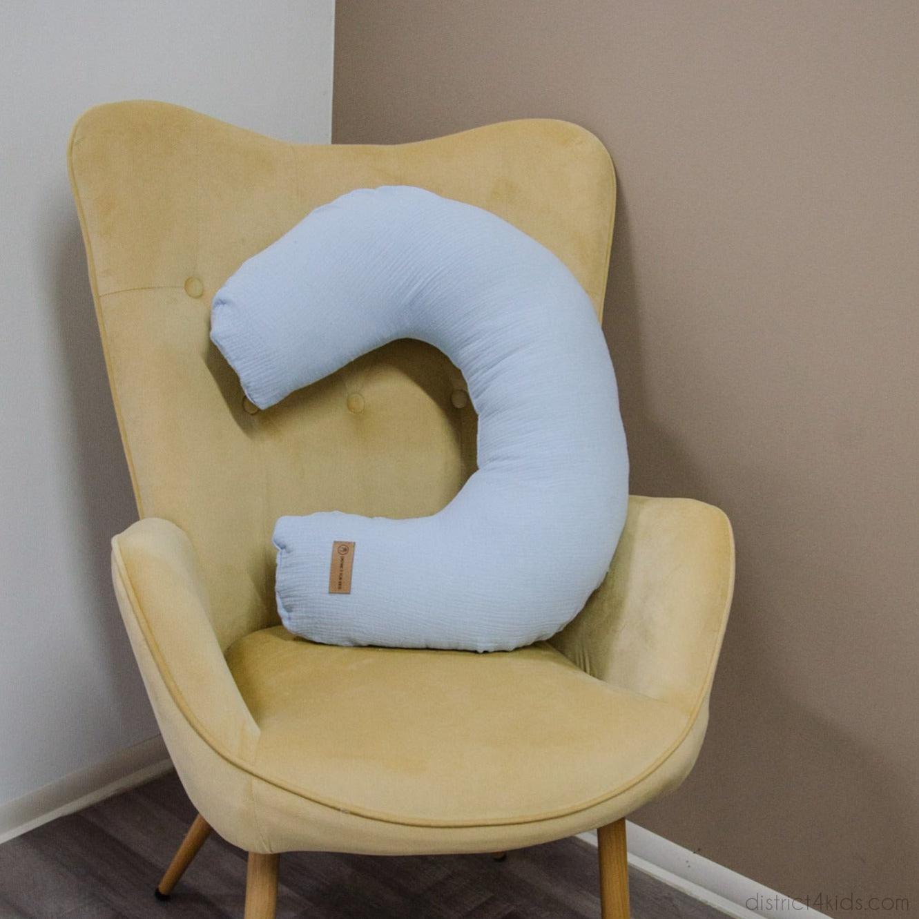 Nursing pillow U-shaped muslin with removable cover – ergonomic moon nursing pillow