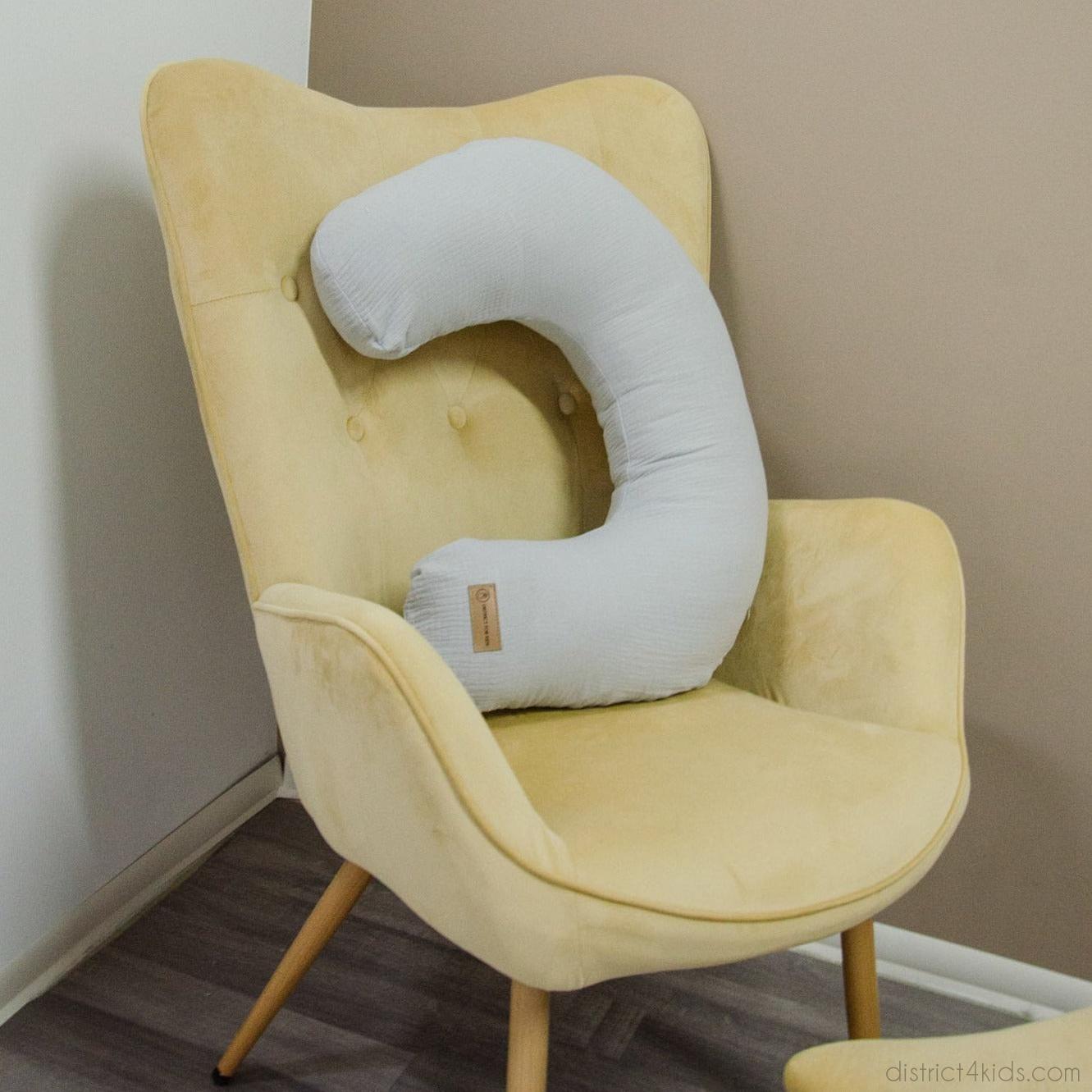 Nursing pillow U-shaped muslin with removable cover – ergonomic moon nursing pillow