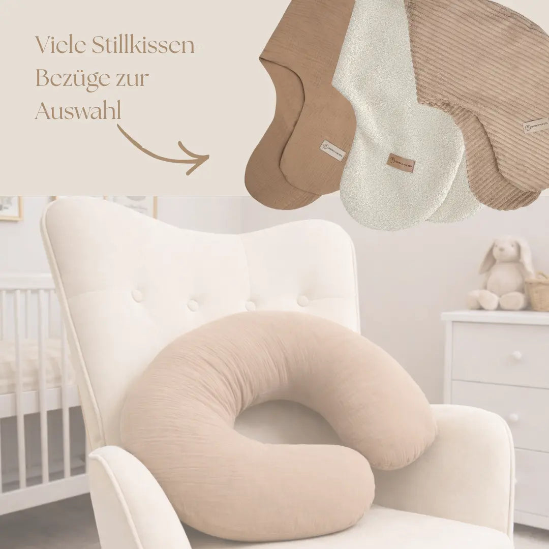 Stillkissen U-Form Musselin – abnehmbarer Bezug