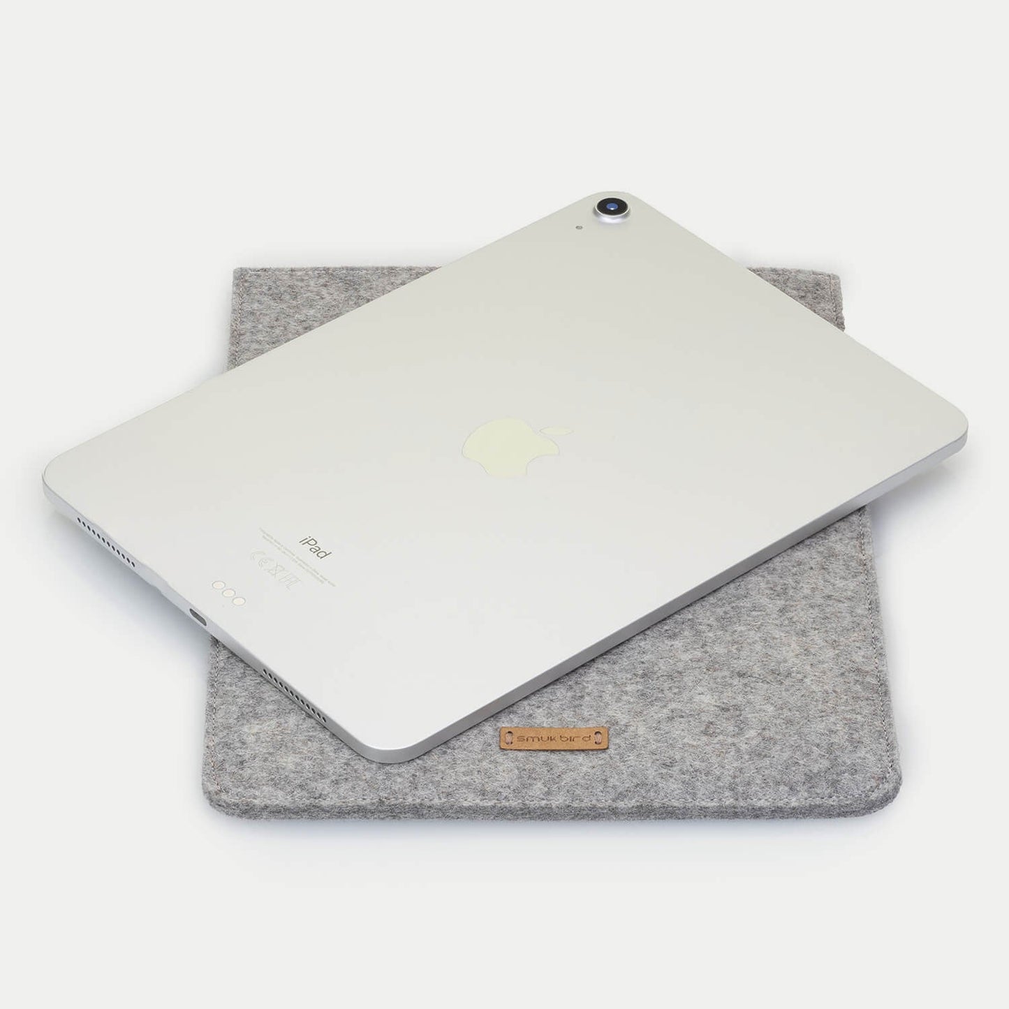 Hülle für Galaxy Tab S7+ | aus Filz und Bio-Baumwolle | hellgrau - bloom | Modell "LET"