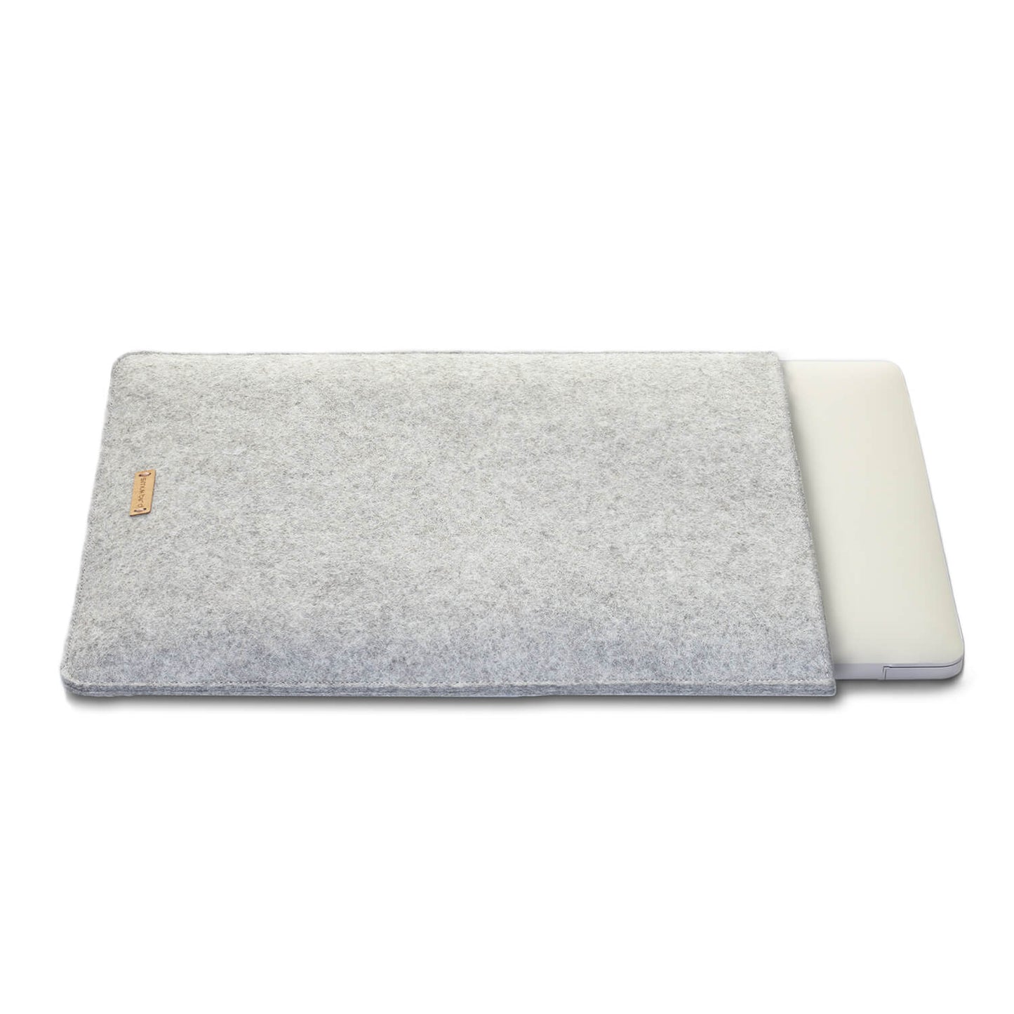 Case for iPad Pro 11" - 3rd Gen | Made of felt and organic cotton | Light gray - tracks | Model "LET"