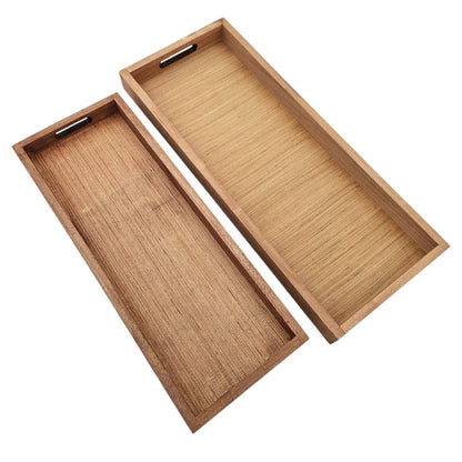 Tablett Dekotablett Serviertablett groß 2er SET B-Ware Holz braun Kerzentablett