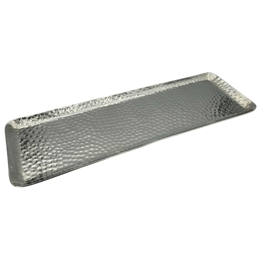 Dekotablett Dekoschale Metall silber Deko Tischdeko Schale Tablett 45 cm B-WARE