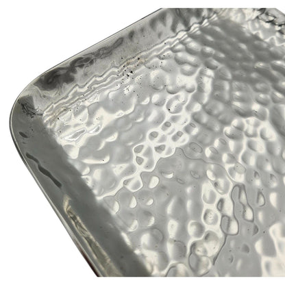 Dekotablett Dekoschale Metall silber Deko Tischdeko Schale Tablett 45 cm B-WARE