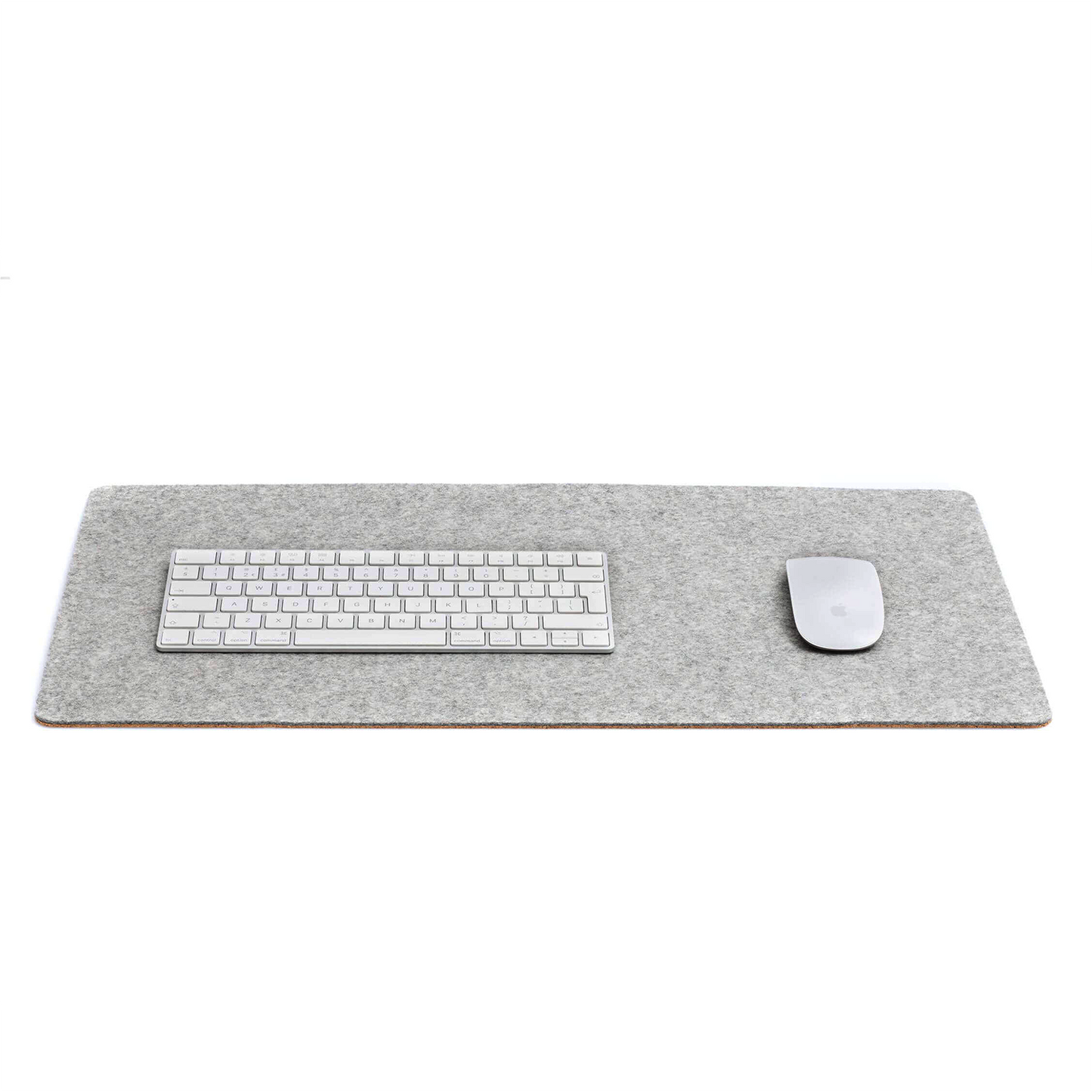 Felt and cork desk pad | 30 x 60 cm | light grey