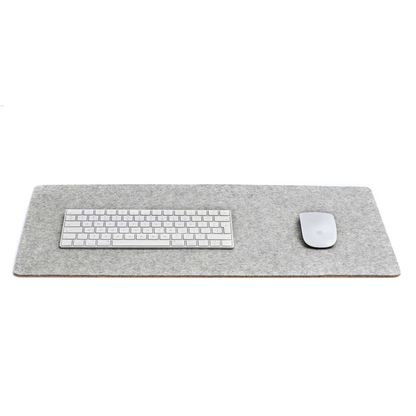 Felt and cork desk pad | 30 x 60 cm | light grey