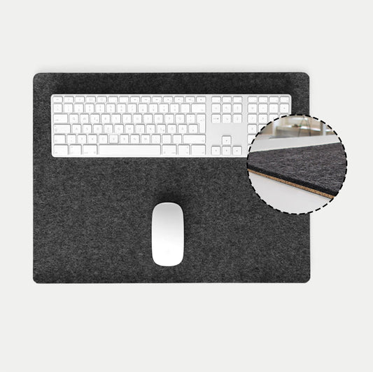 Felt and cork desk pad | 38 x 50 cm | anthracite
