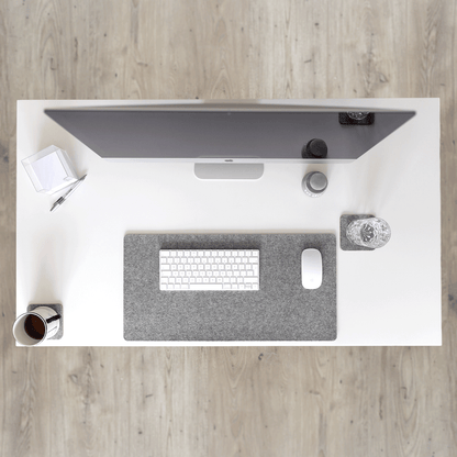 Felt and cork desk pad | 30 x 60 cm | light grey