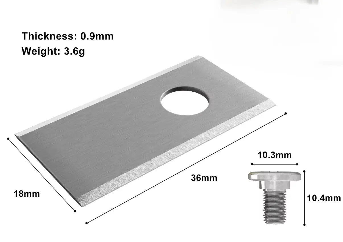 30x Edelstahl Messer für alle Parkside Mähroboter | Universal | 36x18mm