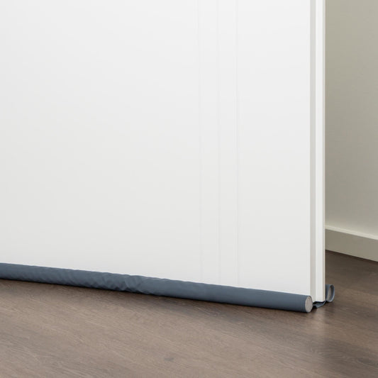 Zugluftstopper Doppeldichtung Türdichtung grau Energiesparend 2er SET 95 cm KÜRZBAR