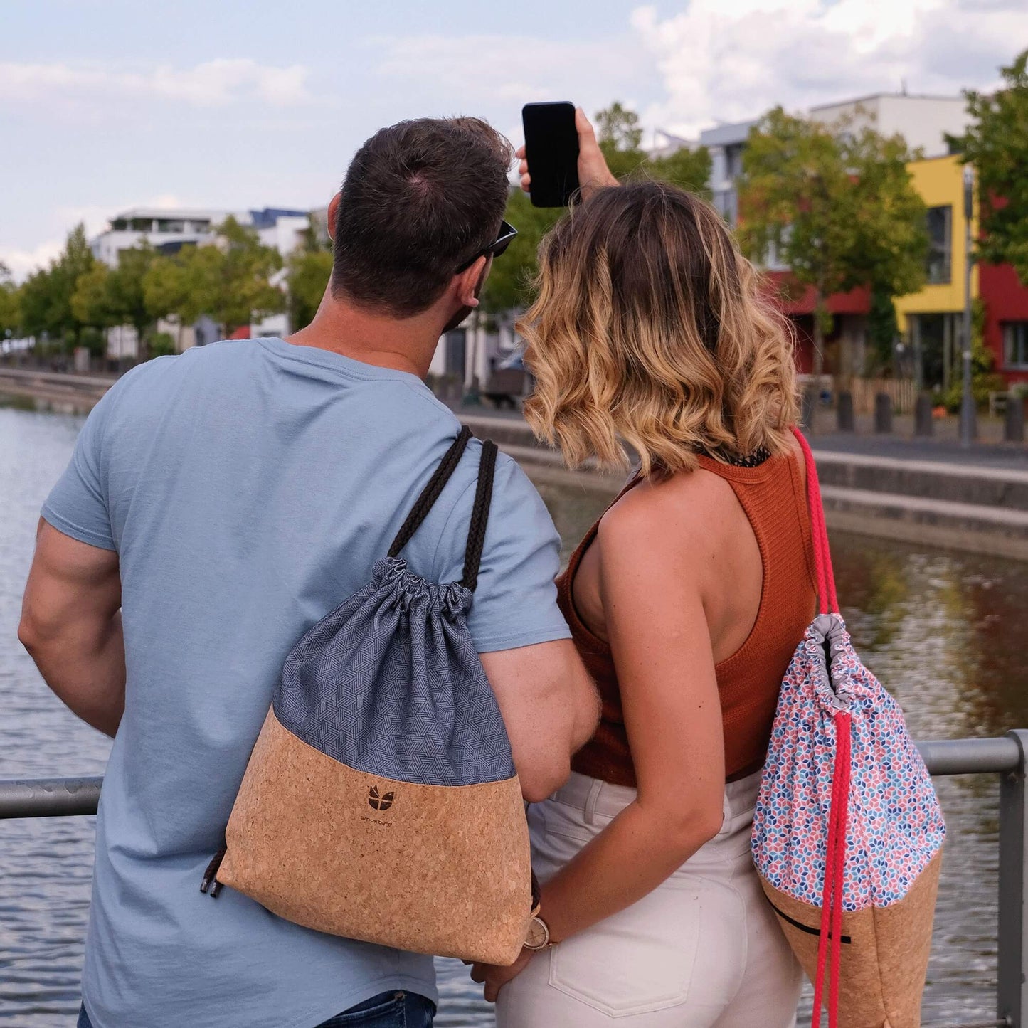 Turnbeutel, Rucksack | aus Baumwolle und Kork | Colorful