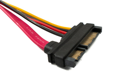 SYSTEM-S SATA Kabel 30 cm 22Pin 7+15 Stecker zu Buchse für Festplatte