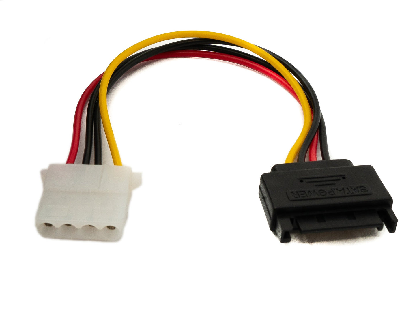 SYSTEM-S SATA Kabel 20 cm 15Pin Stecker zu IDE 4Pin Molex für Festplatte Laufwerke