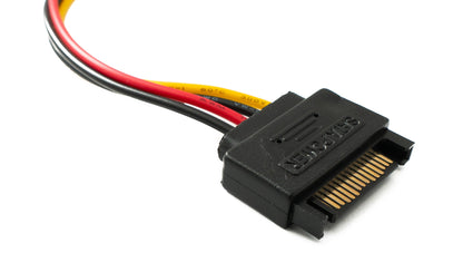 SYSTEM-S SATA Kabel 20 cm 15Pin Stecker zu IDE 4Pin Molex für Festplatte Laufwerke