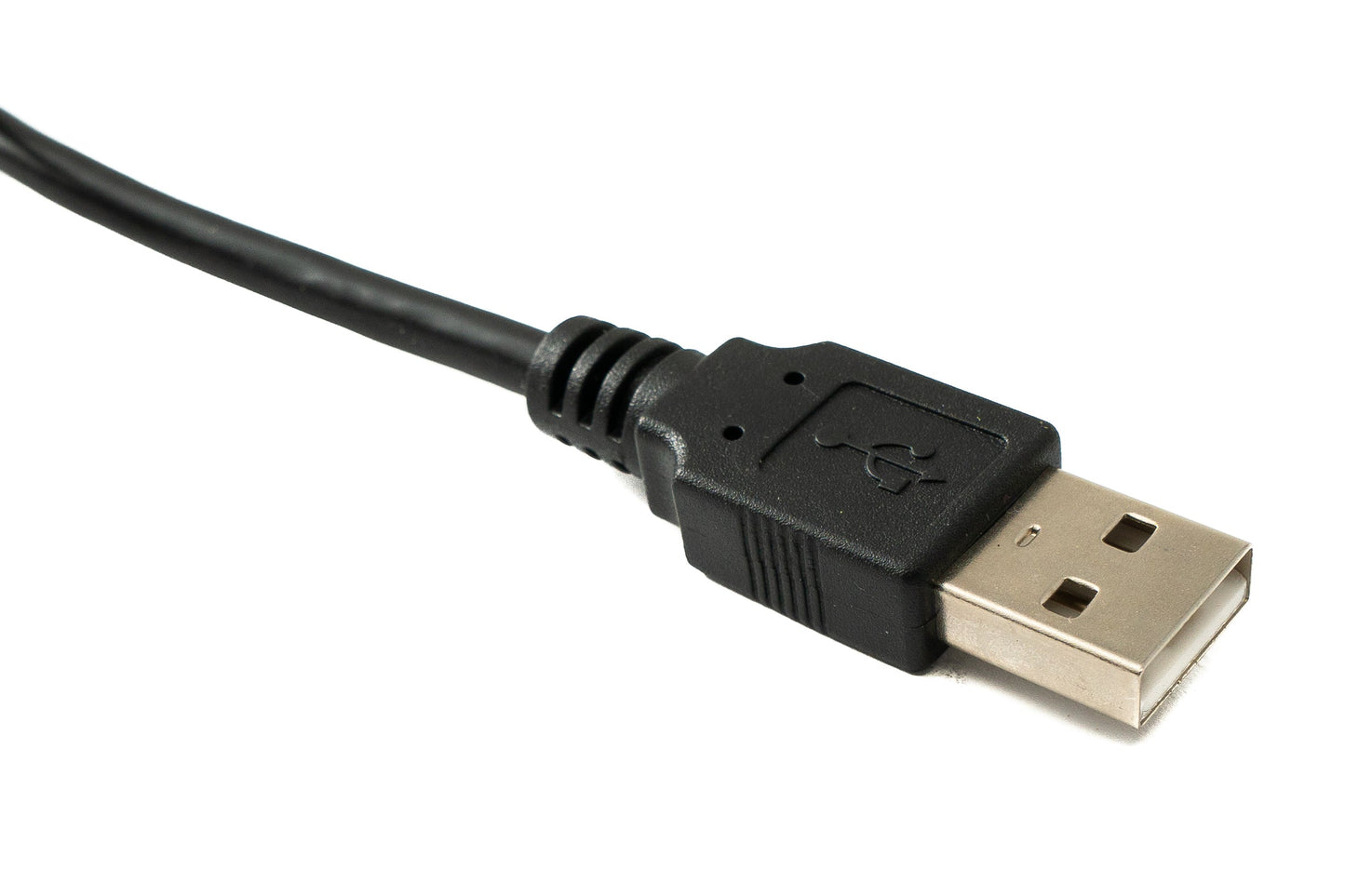SYSTEM-S USB 2.0 Kabel 100 cm Micro B Stecker zu Typ A Stecker Right Angled Winkel in Schwarz