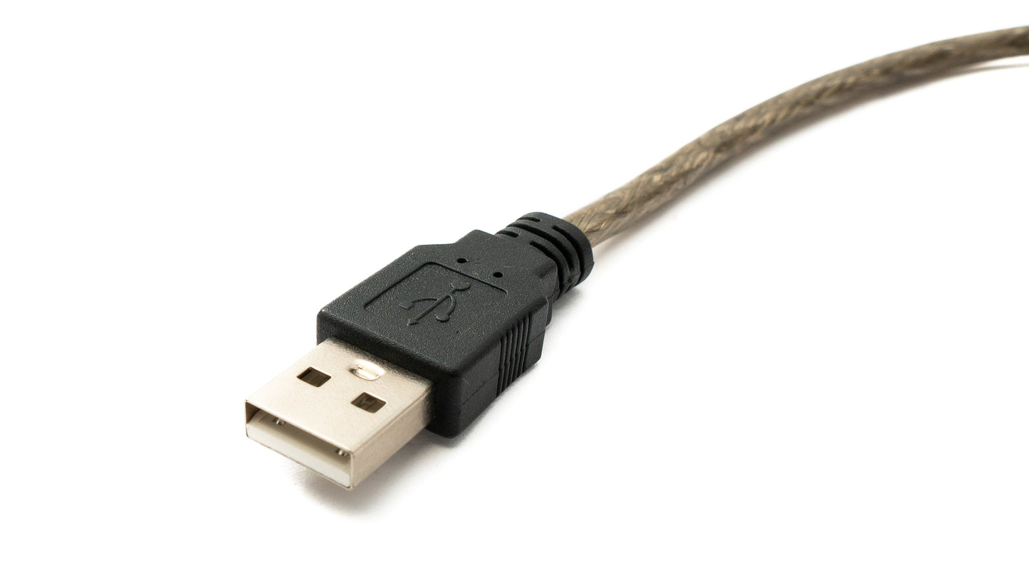 SYSTEM-S USB 2.0 Kabel 10 m Typ A Stecker zu Buchse Kabel in Grau