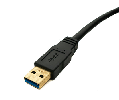 SYSTEM-S USB 3.1 Kabel 12 m Typ C Stecker zu 3.0 A Stecker Repeater 5 Gbit/s 100W in Schwarz