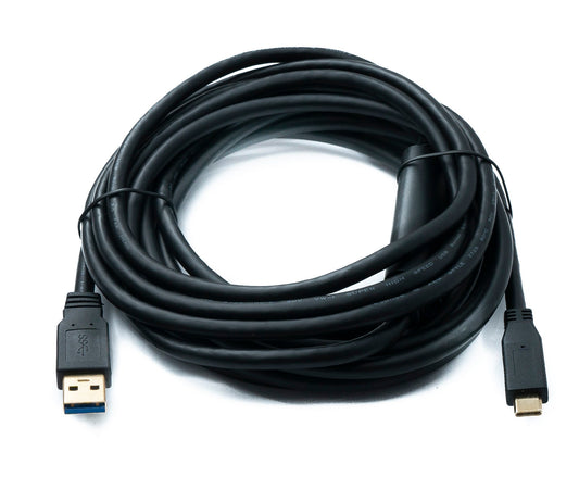 SYSTEM-S USB 3.1 Kabel 5 m Typ C Stecker zu 3.0 A Stecker  Kabel 5 Gbit/s 100W in Schwarz