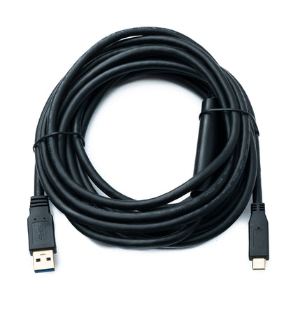 SYSTEM-S USB 3.1 Kabel 5 m Typ C Stecker zu 3.0 A Stecker  Kabel 5 Gbit/s 100W in Schwarz