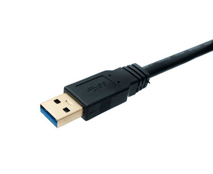 SYSTEM-S USB 3.1 Kabel 5 m Typ C Stecker zu 3.0 A Stecker  Kabel 5 Gbit/s 100W in Schwarz