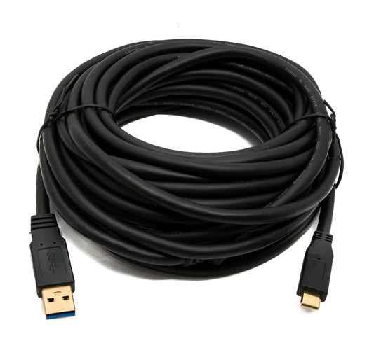 SYSTEM-S USB 3.1 cable 8 m Type C male to 3.0 A male 5 Gbit/s 100W in black