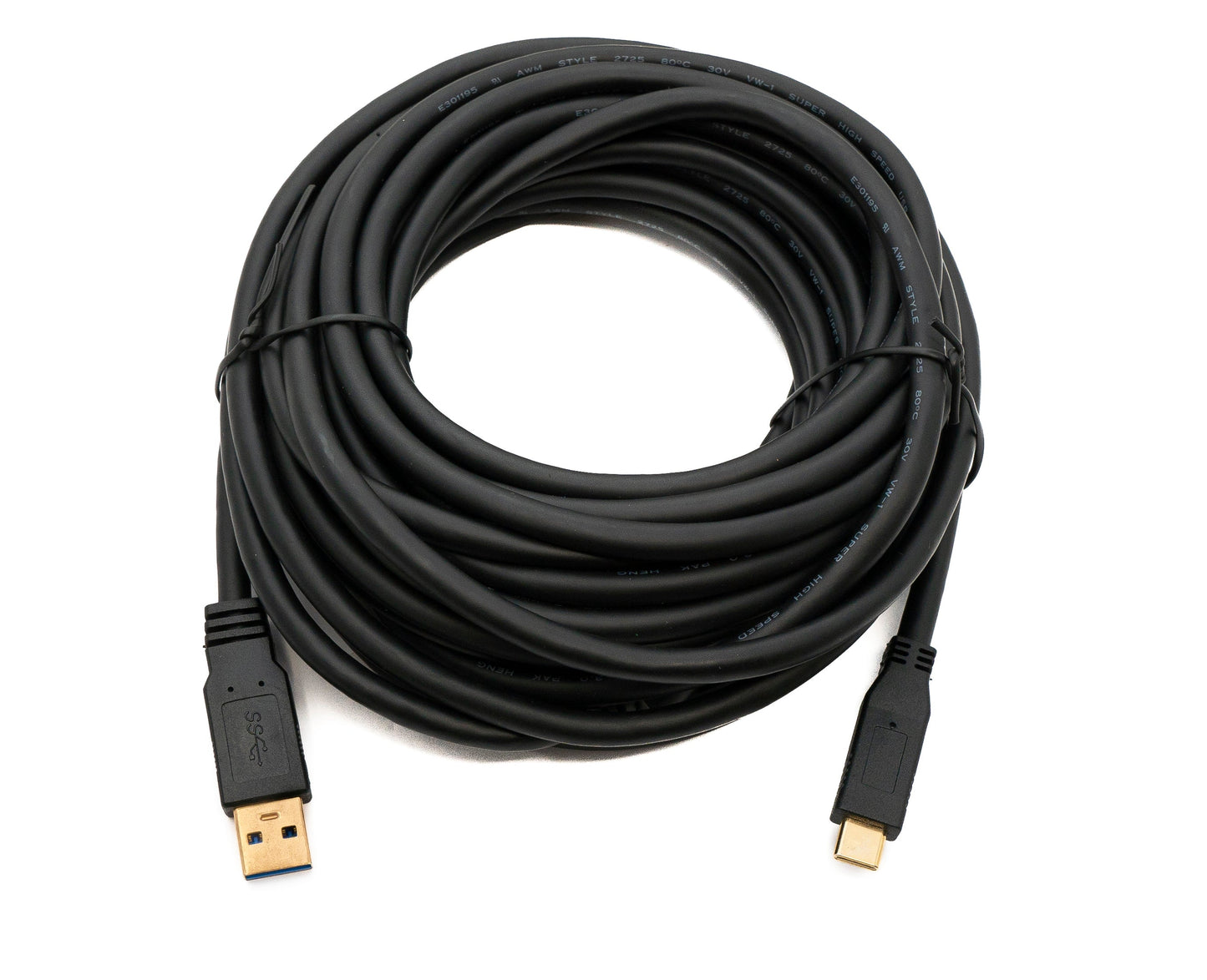 SYSTEM-S USB 3.1 Kabel 8 m Typ C Stecker zu 3.0 A Stecker 5 Gbit/s 100W in Schwarz
