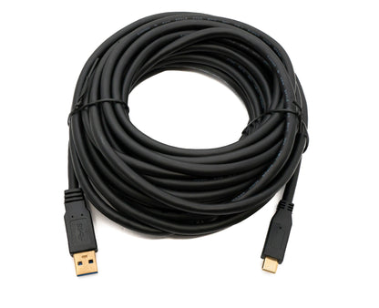 SYSTEM-S USB 3.1 Kabel 8 m Typ C Stecker zu 3.0 A Stecker 5 Gbit/s 100W in Schwarz