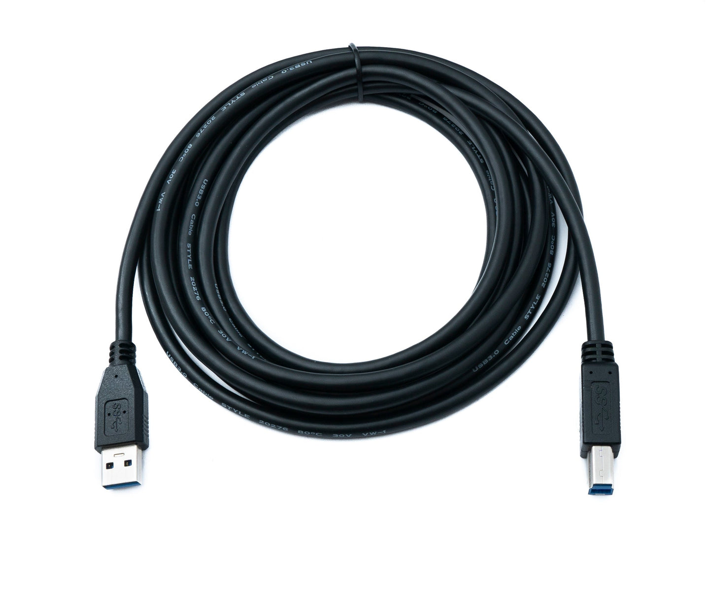 SYSTEM-S USB 3.0 cable 3 m type B male to A male 5 Gbit/s 100W in black