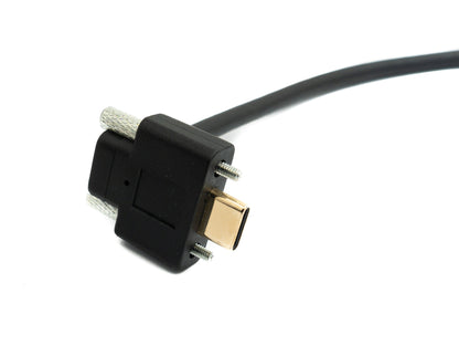 SYSTEM-S USB 3.1 Gen 2 Kabel 30 cm Typ C Stecker zu Buchse Doppel Schraube Up Down Angled Winkel