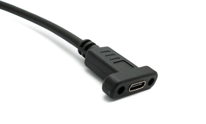 SYSTEM-S USB 3.1 Gen 2 Kabel 30 cm Typ C Stecker zu Buchse Doppel Schraube Up Down Angled Winkel