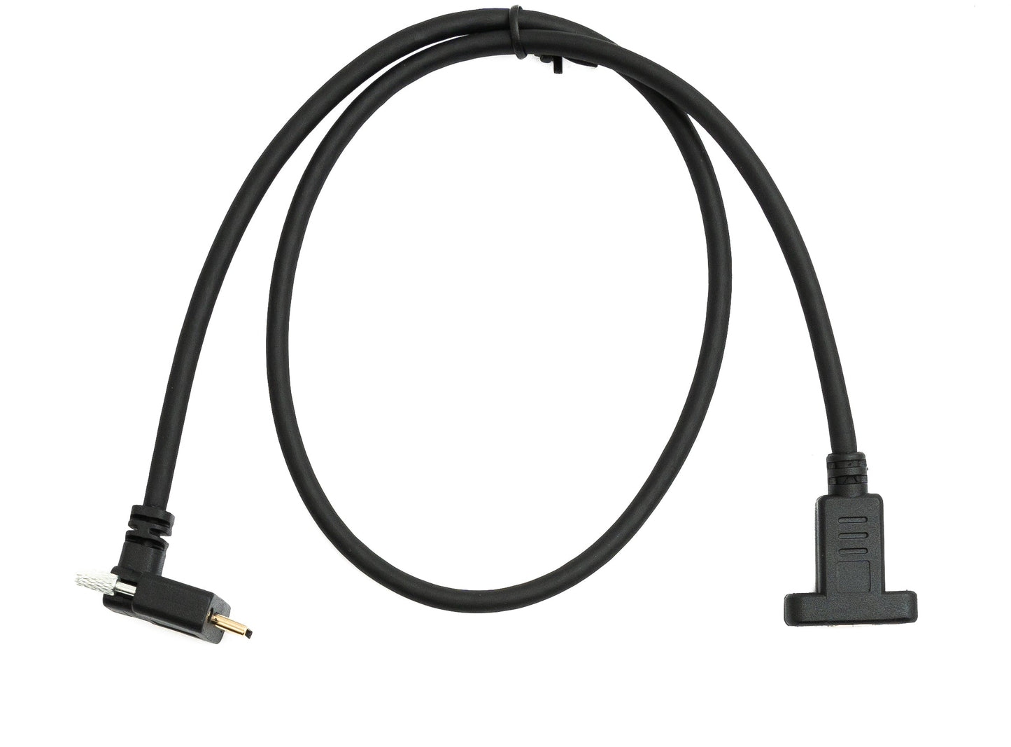 SYSTEM-S USB 3.1 Gen 2 Kabel 60 cm Typ C Stecker zu Buchse Doppel Schraube Up Down Angled Winkel