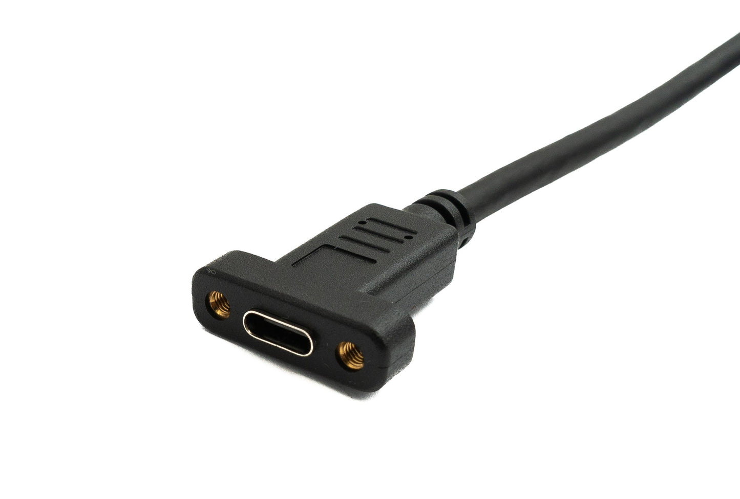 SYSTEM-S USB 3.1 Gen 2 Kabel 2 m Typ C Stecker zu Buchse Schraube in Schwarz