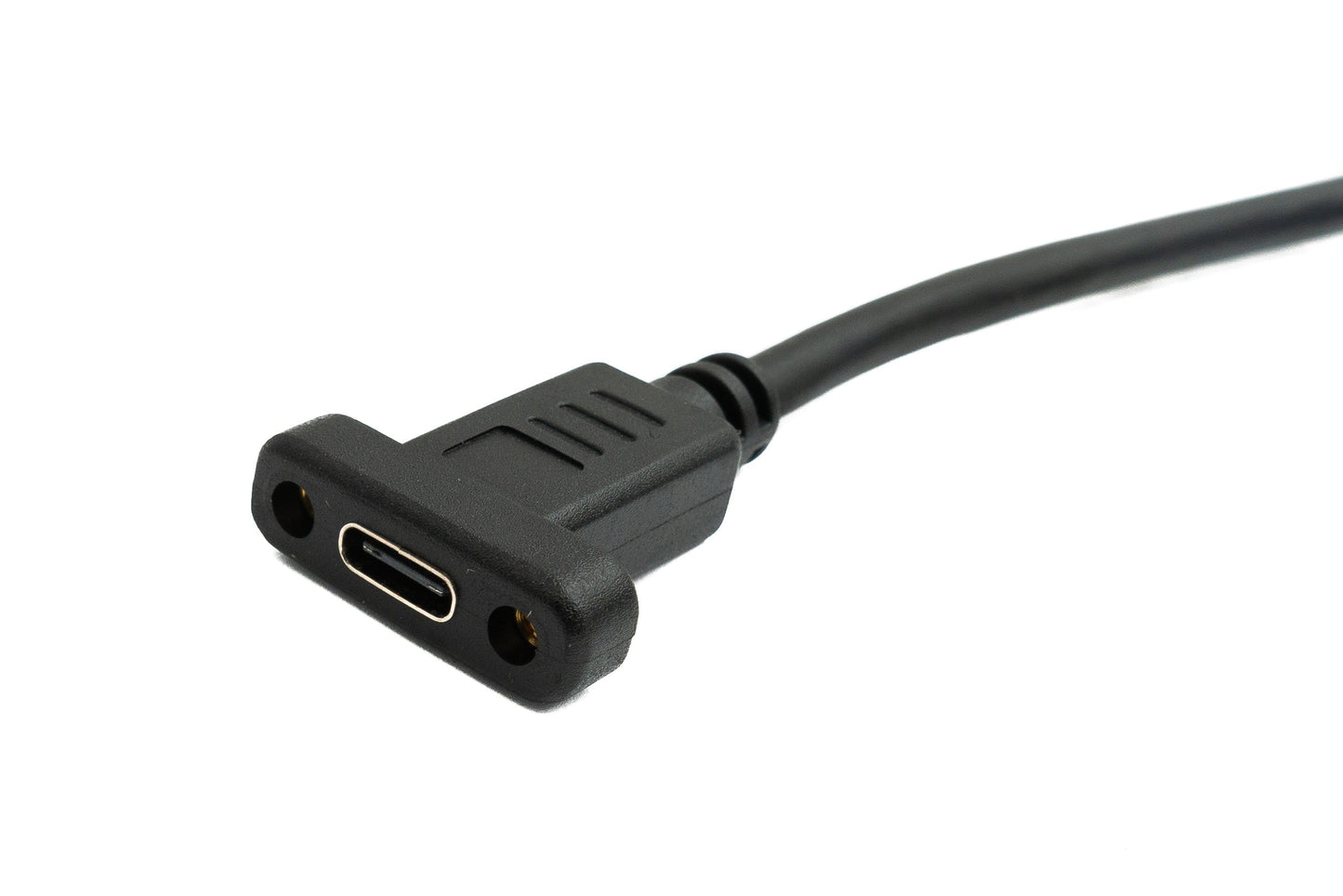 SYSTEM-S USB 3.1 Gen 2 Cable 100 cm Type C Male to Female Single Screw Left Right Angled
