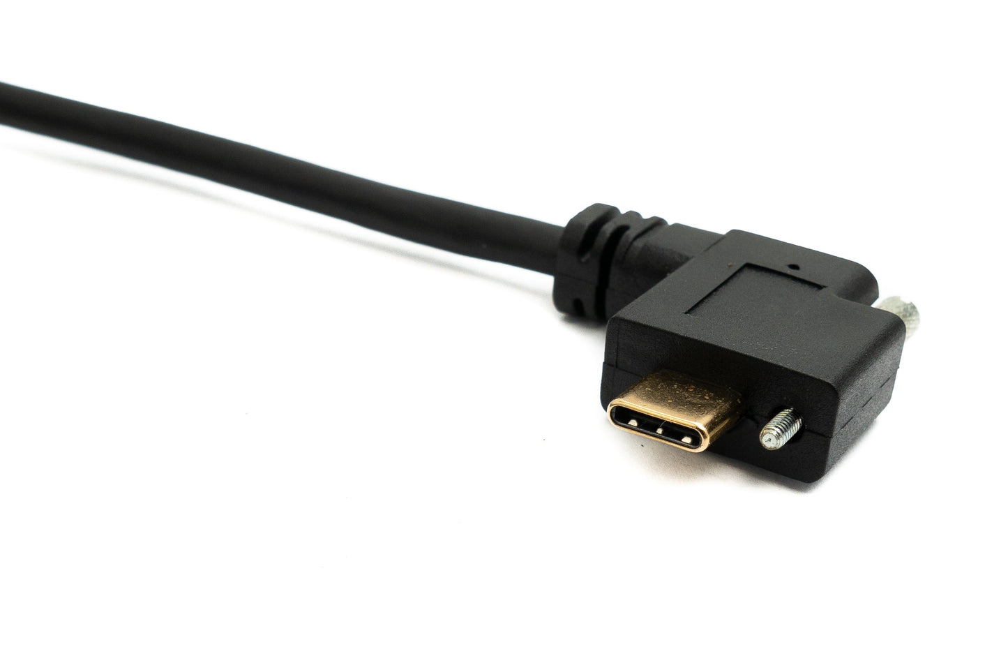 SYSTEM-S USB 3.1 Gen 2 Cable 100 cm Type C Male to Female Single Screw Left Right Angled