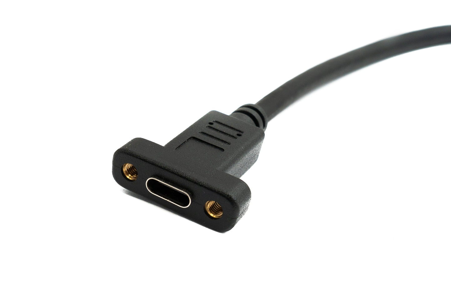 SYSTEM-S USB 3.1 Gen 2 Kabel 30 cm Typ C Stecker zu Buchse Einzel Schraube Left Right Winkel
