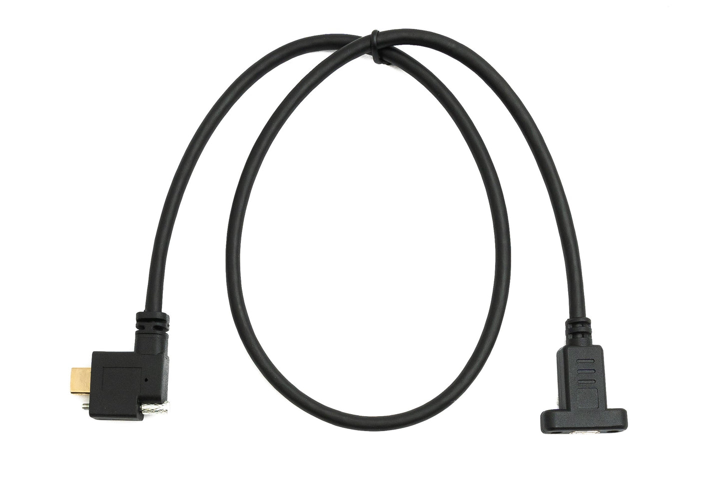 SYSTEM-S USB 3.1 Gen 2 Cable 60 cm Type C Male to Female Single Screw Left Right Angled